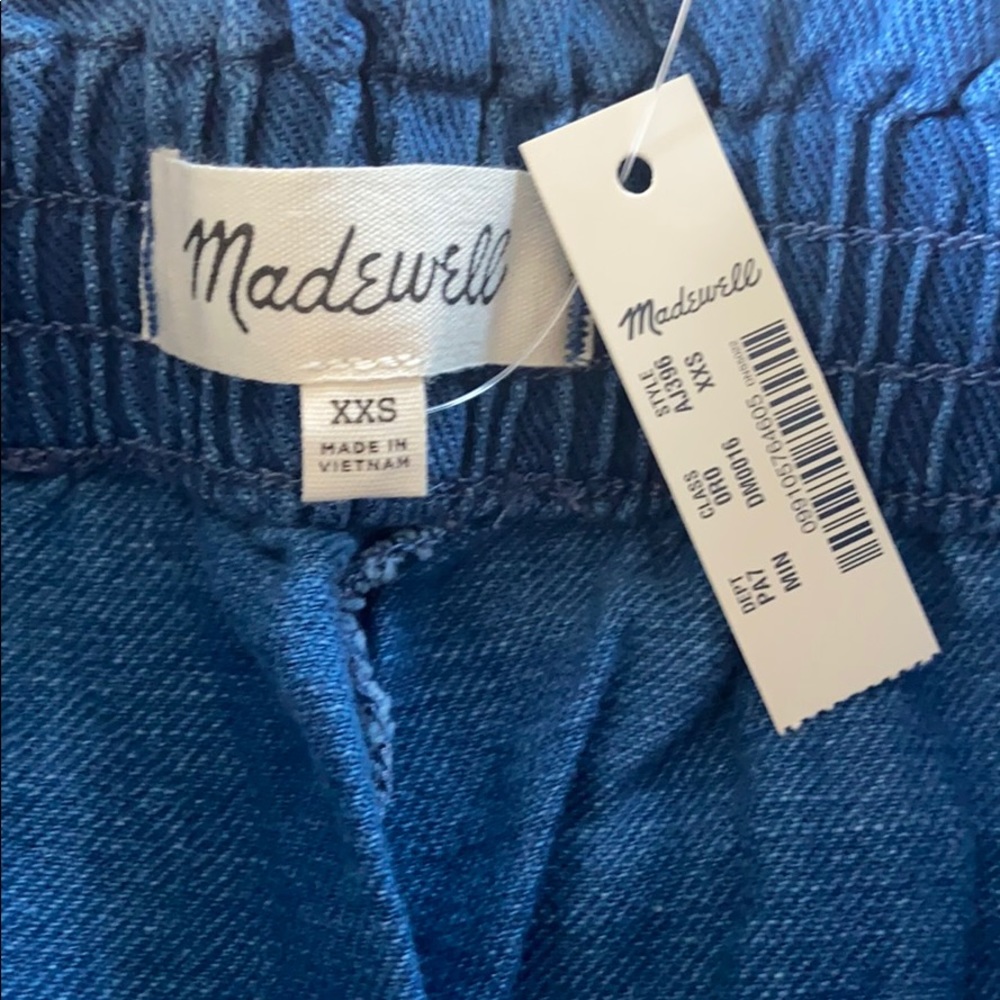 Madewell Indigo Smocked Huston Pull-On Crop Pants - Picture 7 of 16